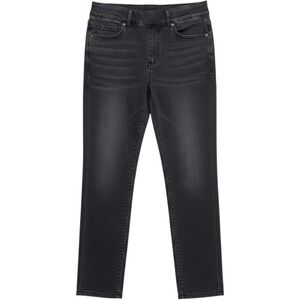 Spanx Ankle Straight Leg Jeans Vintage Black Stretch Pull On 20355R Womens M
